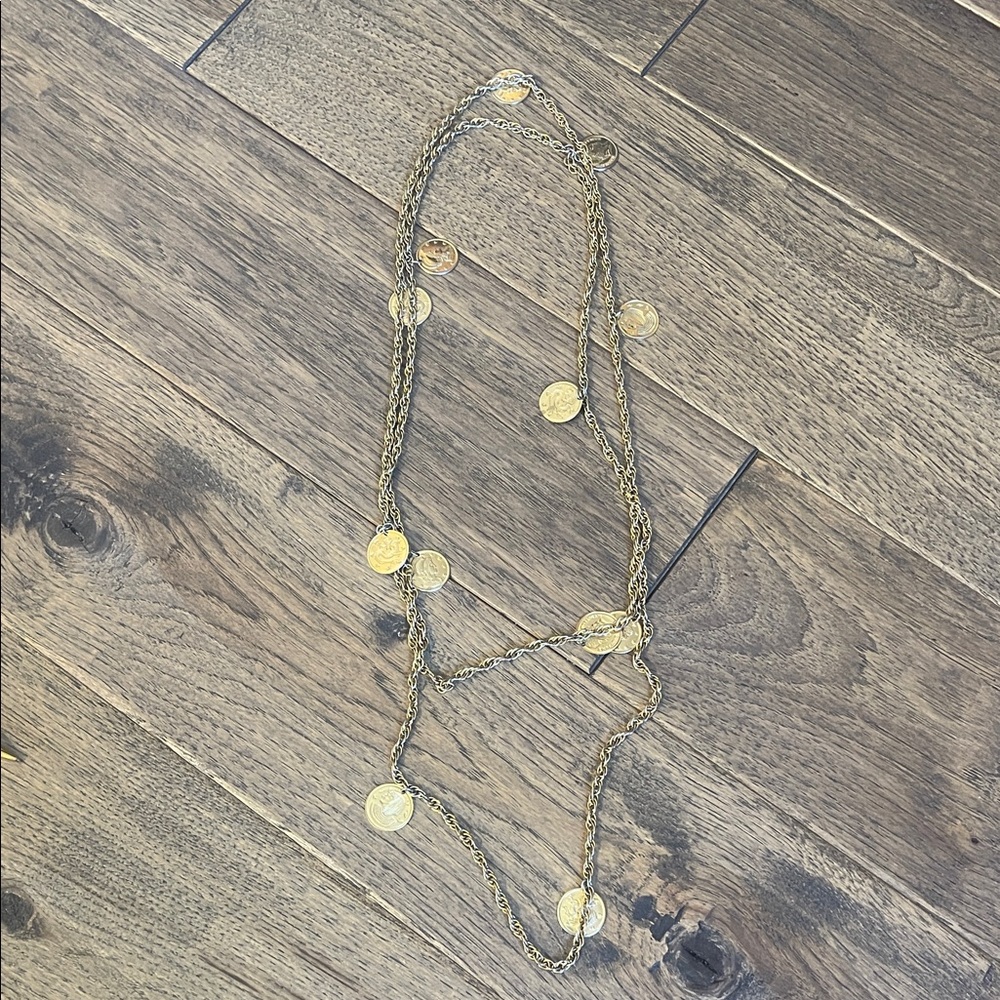 Gold Coin Pendant Necklace
